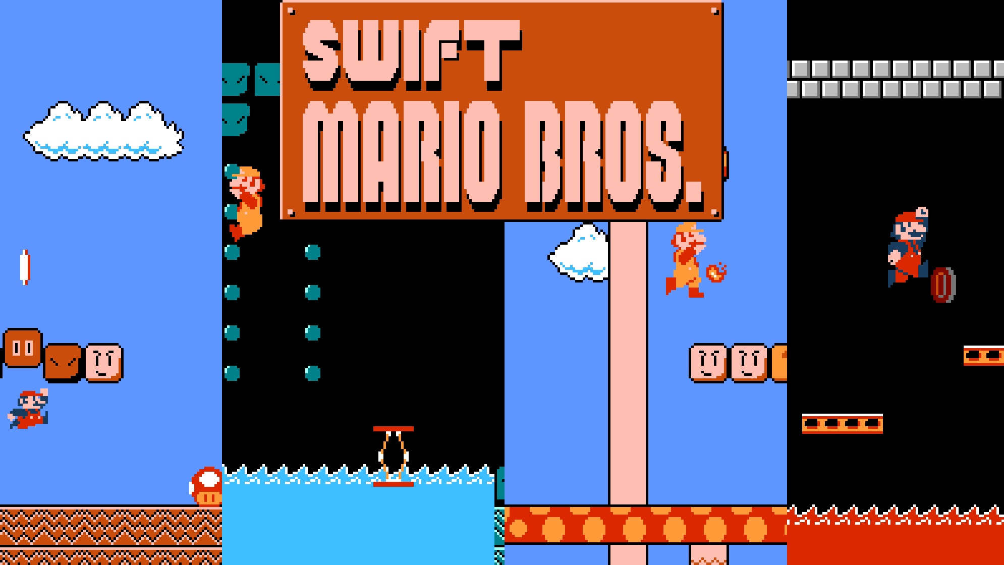Secondary logo for Swift Mario Bros